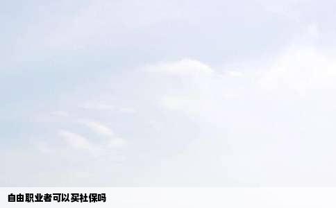 自由职业者可以买社保吗