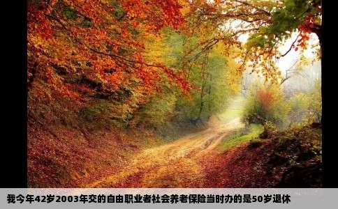 我今年42岁2003年交的自由职业者社会养老保险当时办的是50岁退休