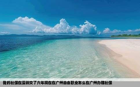 我的社保在深圳交了六年现在在广州自由职业怎么在广州办理社保