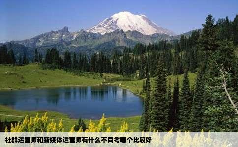 社群运营师和新媒体运营师有什么不同考哪个比较好