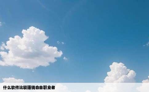 什么软件比较赚钱自由职业者