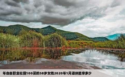 年自由职业社保100买的58岁女姓2020年1月退休能拿多少