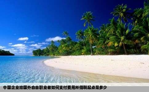中国企业给国外自由职业者如何支付费用所得税起点是多少