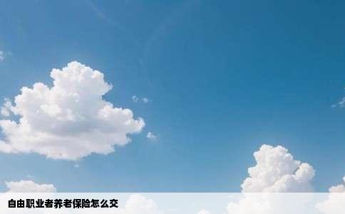 自由职业者养老保险怎么交