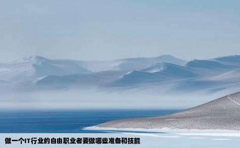 做一个IT行业的自由职业者要做哪些准备和技能