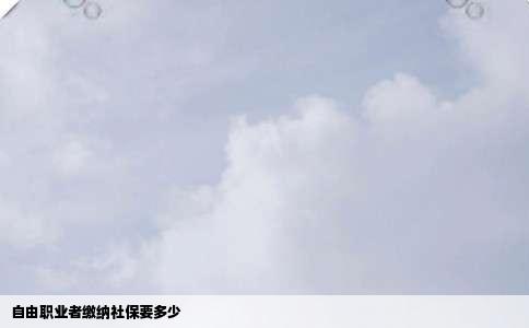 自由职业者缴纳社保要多少