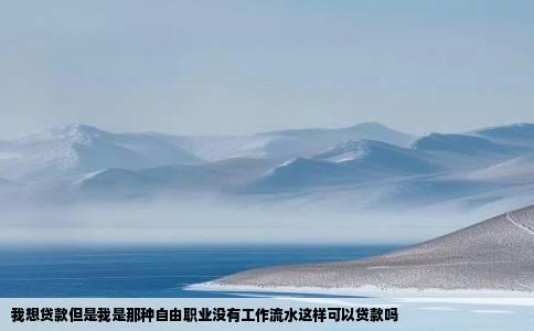 我想贷款但是我是那种自由职业没有工作流水这样可以贷款吗