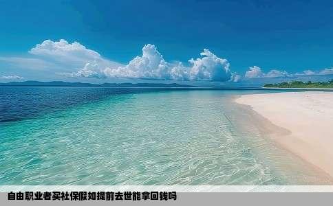 自由职业者买社保假如提前去世能拿回钱吗