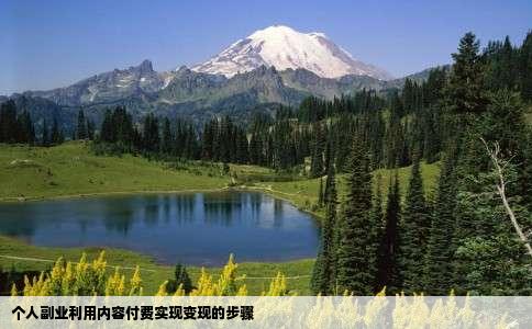 个人副业利用内容付费实现变现的步骤