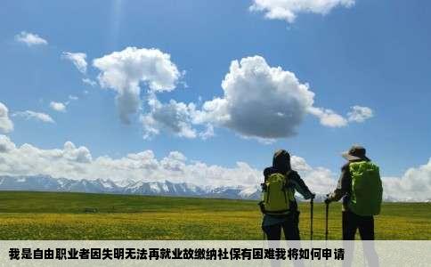 我是自由职业者因失明无法再就业故缴纳社保有困难我将如何申请