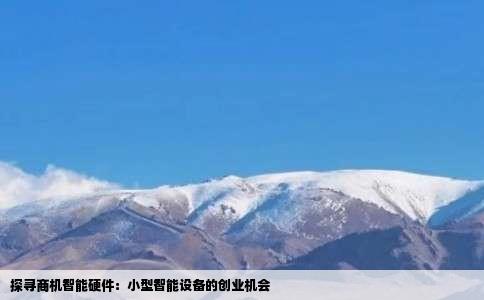 探寻商机智能硬件：小型智能设备的创业机会