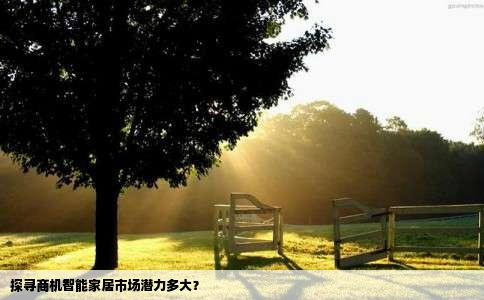 探寻商机智能家居市场潜力多大？