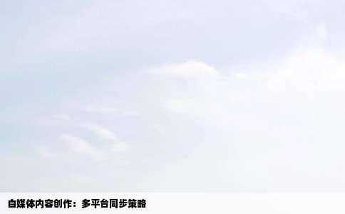 自媒体内容创作：多平台同步策略