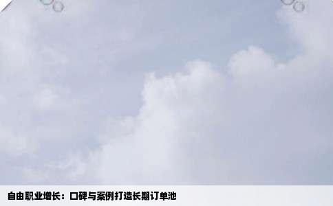 自由职业增长：口碑与案例打造长期订单池