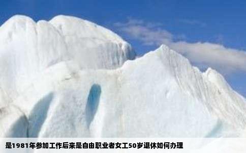 是1981年参加工作后来是自由职业者女工50岁退休如何办理