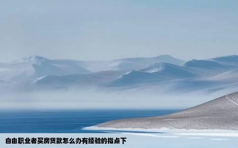 自由职业者买房贷款怎么办有经验的指点下