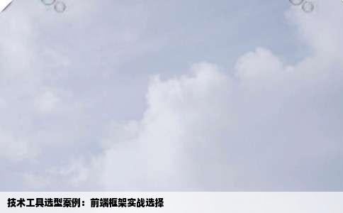 技术工具选型案例：前端框架实战选择