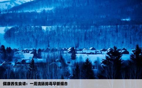 健康养生食谱：一周清肠排毒早餐组合