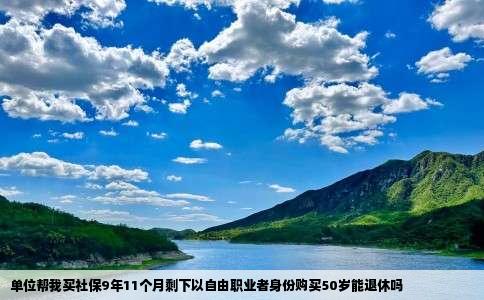 单位帮我买社保9年11个月剩下以自由职业者身份购买50岁能退休吗