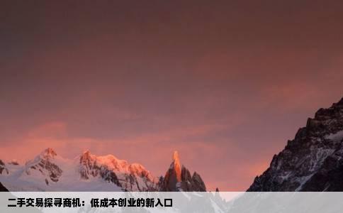 二手交易探寻商机：低成本创业的新入口