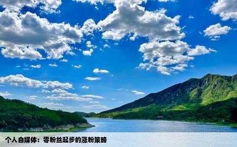 个人自媒体：零粉丝起步的涨粉策略