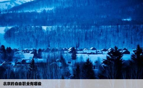 北京的自由职业有哪些