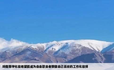 吗我想学化妆希望能成为自由职业者想做自己喜欢的工作化妆师