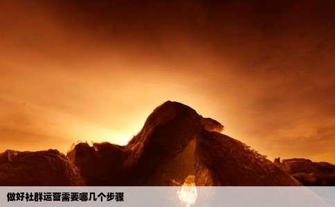 做好社群运营需要哪几个步骤