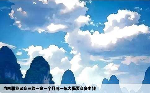 自由职业者交三险一金一个月或一年大概要交多少钱