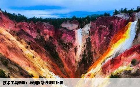 技术工具选型：后端框架选型对比表