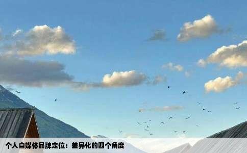 个人自媒体品牌定位：差异化的四个角度