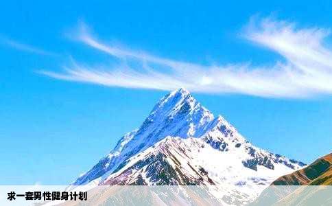 求一套男性健身计划