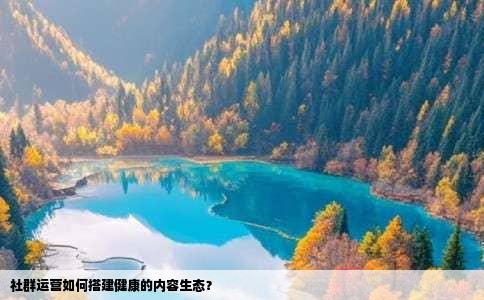 社群运营如何搭建健康的内容生态？