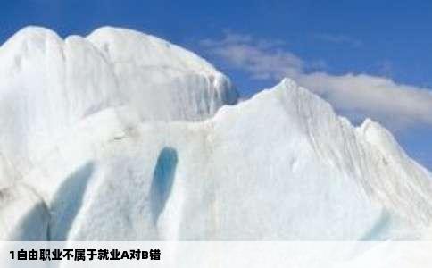 1自由职业不属于就业A对B错