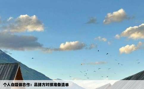 个人自媒体合作：品牌方对接准备清单