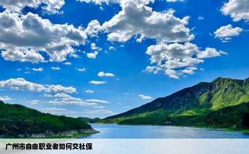 广州市自由职业者如何交社保