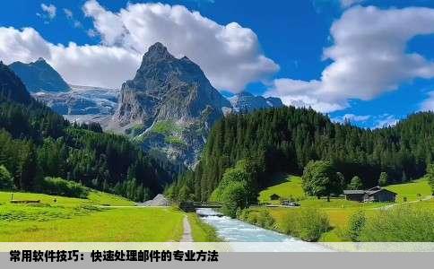 常用软件技巧：快速处理邮件的专业方法