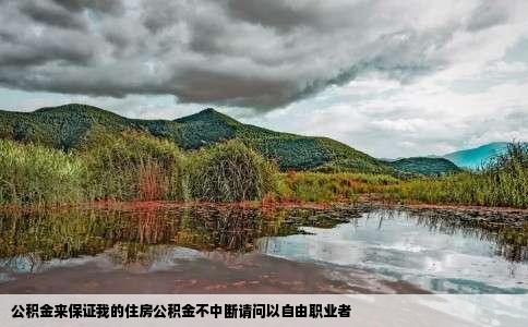 公积金来保证我的住房公积金不中断请问以自由职业者
