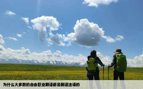 为什么大多数的自由职业翻译都是翻译法语的
