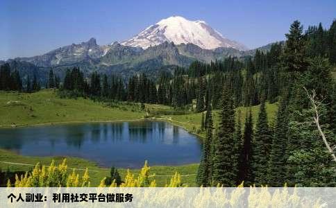 个人副业：利用社交平台做服务
