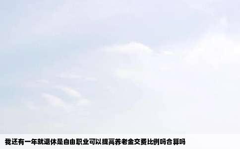 我还有一年就退休是自由职业可以提高养老金交费比例吗合算吗
