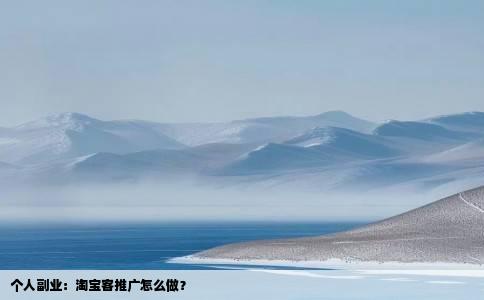 个人副业：淘宝客推广怎么做？