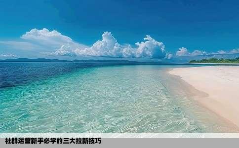 社群运营新手必学的三大拉新技巧