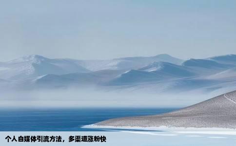 个人自媒体引流方法，多渠道涨粉快