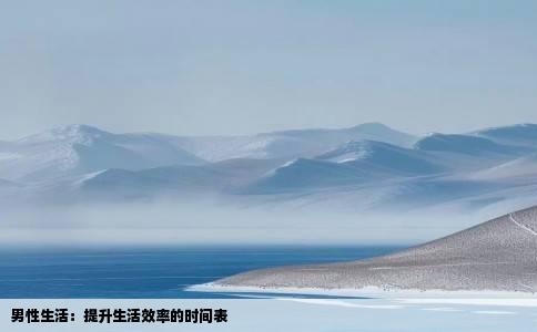 男性生活：提升生活效率的时间表