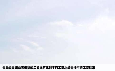 我是自由职业者但我的工资没有达到平均工资水品我按平均工资标准