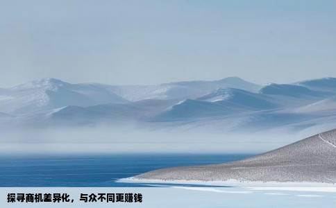 探寻商机差异化，与众不同更赚钱