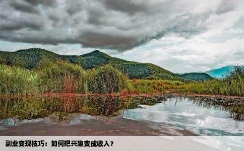 副业变现技巧：如何把兴趣变成收入？