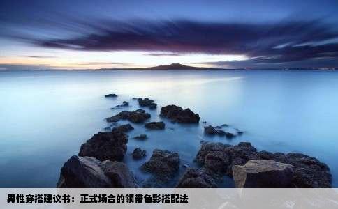 男性穿搭建议书：正式场合的领带色彩搭配法