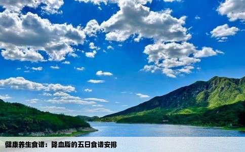 健康养生食谱：降血脂的五日食谱安排